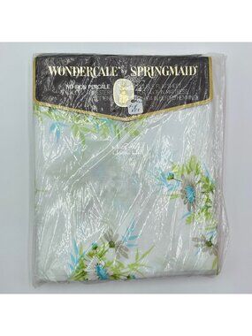 Vintage Springmaid Wondercale Double Flat Sheet Full Size Fresh Daisies Floral
